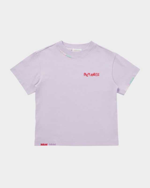 Girl's Embroidered Logo-Print T-Shirt, Size 4-12